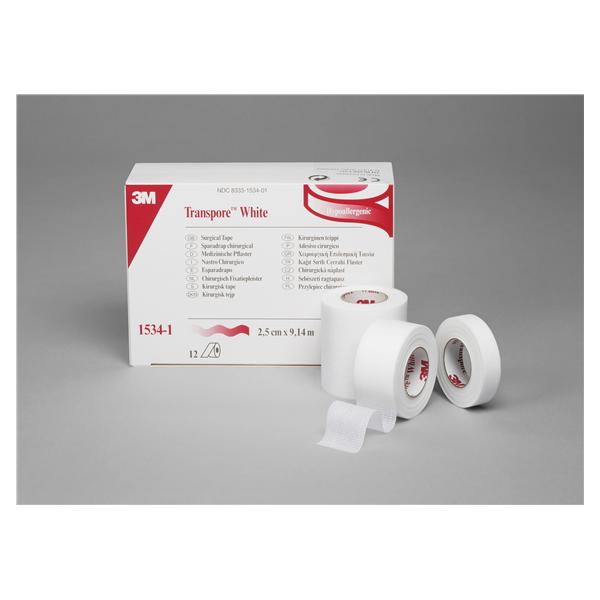 Tape Surgical Transpore Plastic 3